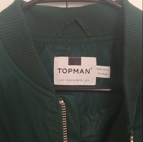 TOPMAN Bomber Jacket (forest green) - Picture 4 of 5